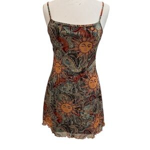 Sun and Moon Patterned Dress